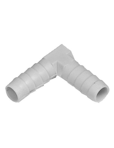 Conexion empalme de Codo de Plástico para tubo flexible de bebederos
