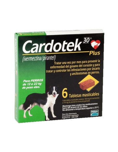Antiparasitario Cardotek Plus para Perros de 12 a 23 kg.