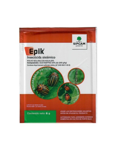 Insecticida Sistémico Epik Acetamiprid 20% Sipcam Jardín