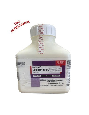 Coragen 20 SC insecticida frutales y cultivos hortícolas 1L
