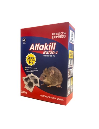 Rodenticida Express Alfakill Ratón 4 cebo en pasta para roedores 200gr.