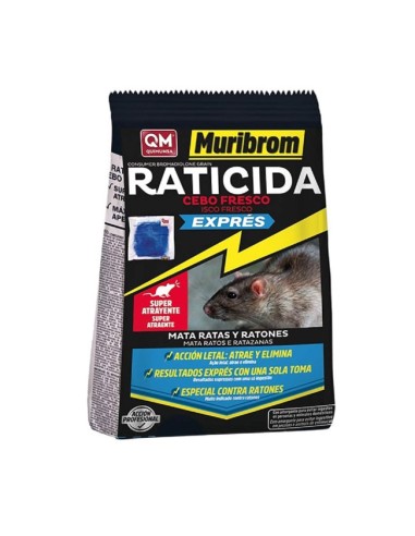 Raticida Cebo Fresco Exprés para Ratas y Ratones 1kg
