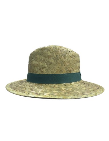 Sombrero Paja rústico Cinta Verde