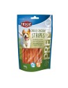 Snack para Perros Cheese Chicken Stripes Trixie 100gr.