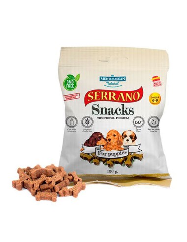 Snacks para Cachorros Naturales Sin Gluten Serrano 100gr