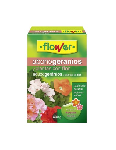 Abono Soluble Geranios y Plantas con Flor FLOWER 800gr caja