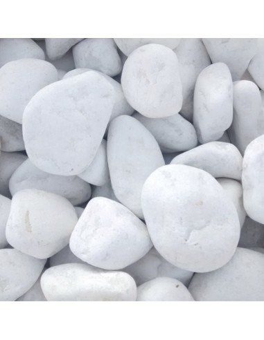 Piedras Decorativas Blanco Puro Cantos Rodados sacos 20kg