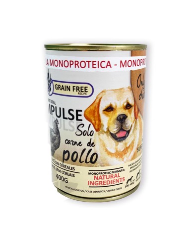 Natural Impulse Lata Monoproteica de Pollo para Perros 400gr.