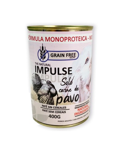 Natural Impulse Lata Monoproteica de Pavo para Perros 400 gr.