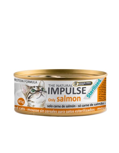 Natural Impulse Lata Monoproteica Salmón Sin Gluten para Gatos Esterilizados 85gr