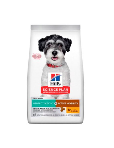 Hill's Science Plan Perfect Weight & Active Mobility Pienso para Perros Adultos de Razas Mini saco 1,5 y 6kg