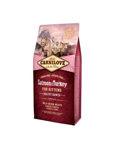 saco Carnilove Feline Pienso Gatitos Salmón y Pavo 6kg