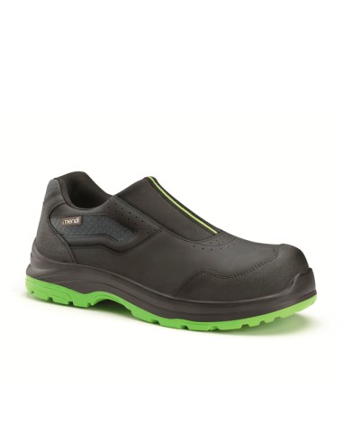 Zapatos de Seguridad Mendi CLOSE O34W Sin Cordones negro suela verde